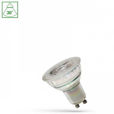 Żarówka LED GU10 3,5W SMD 38st WW biała ciepła z soczewką szklaną Spectrum Led  (WOJ+14693)